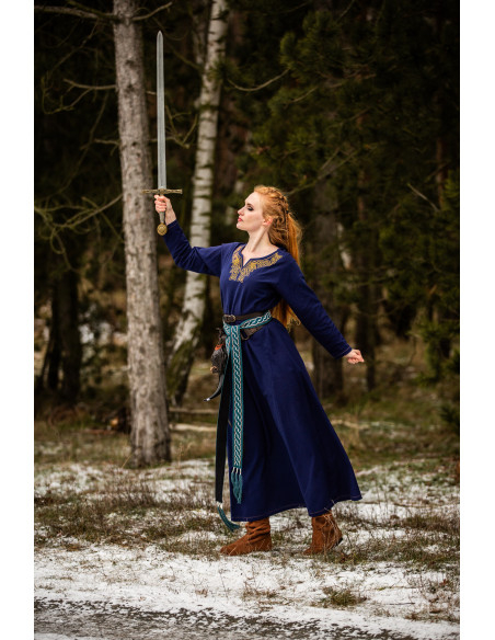 Lange Vikingjurk model Aslaug, blauw