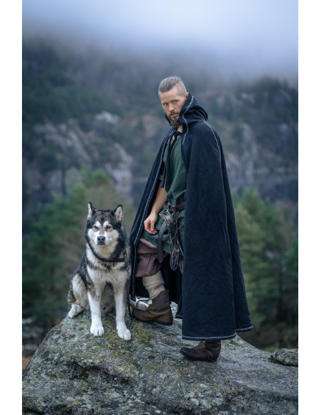 Viking cape van wol met capuchon...