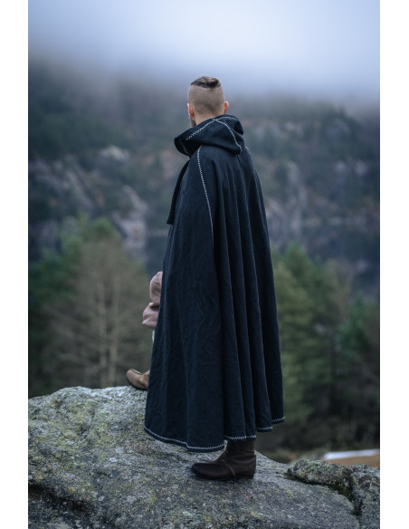 Vikingedragt i uld med hætte model...