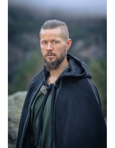 Viking cape van wol met capuchon...