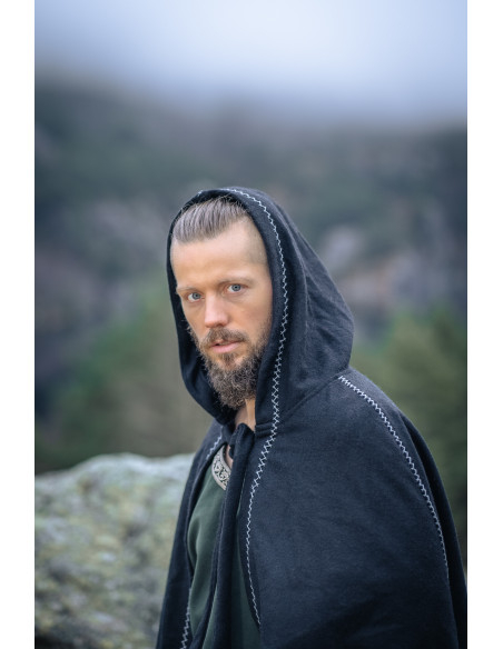 Vikingedragt i uld med hætte model...