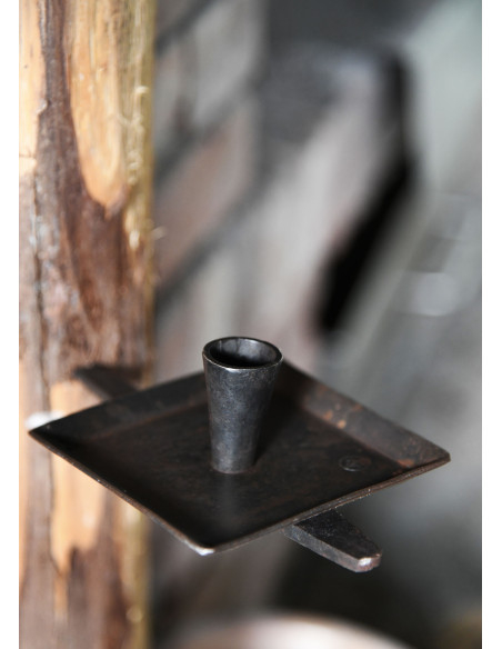 Candelabro de pared 1 vela, forjado a...