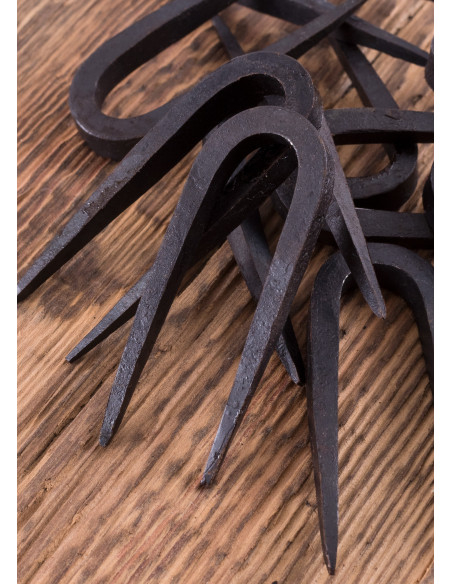 Pakke med 10 håndsmidede kroge