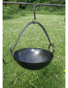 Justerbar grydeholder med to kroge, håndsmiddet 2