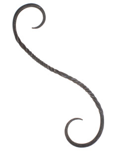 Handgeschmiedeter S-förmiger Haken, ca. 29 cm.