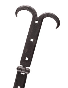 Bisagra de cofre medieval, acero forjado a mano 2