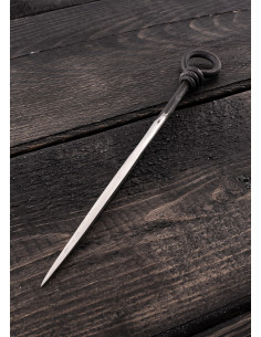 Palillo medieval para comer, acero inoxidable forjado a mano