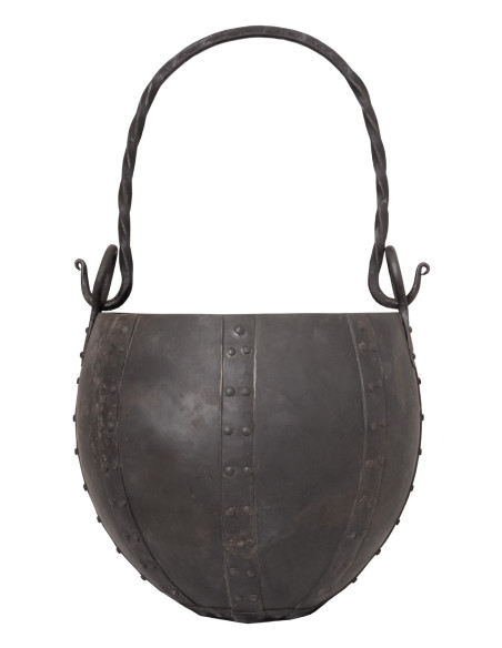 Støbejernsgryde med nitter, ca. 10 liter