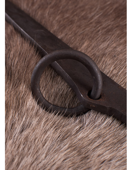 Houten harpoen met ring, handgesmeed...