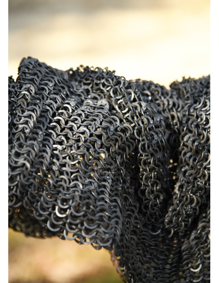 Kettenhaube, flache, genietete Ringe