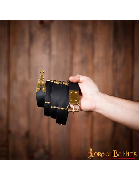 Mittelalterlicher Ledergürtel mit...