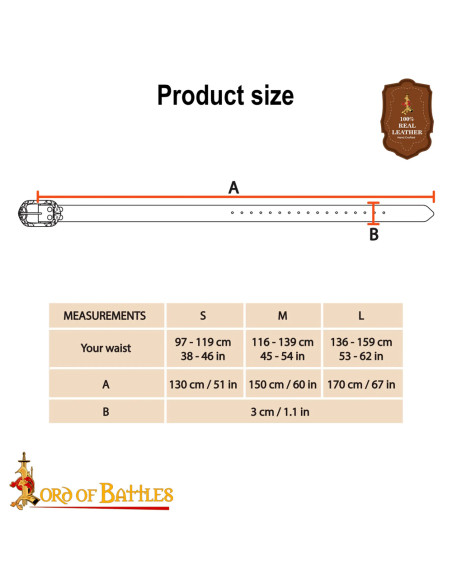 Mittelalterlicher Gürtel aus Leder...