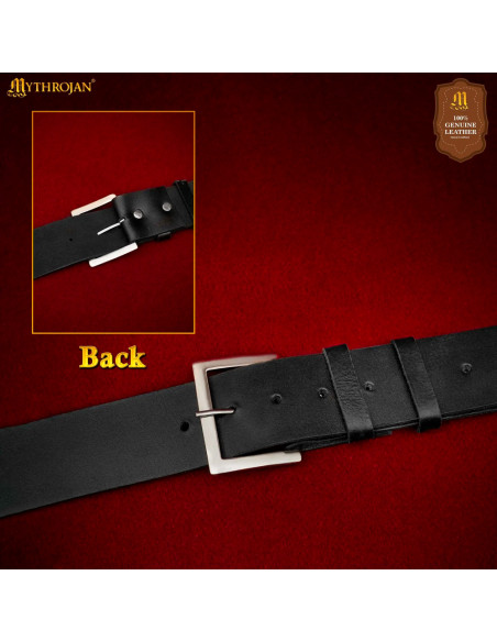 Tahalí medieval en cuero negro para...