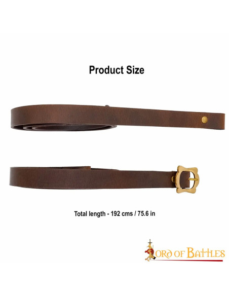 Tahalí medieval en cuero para espada...