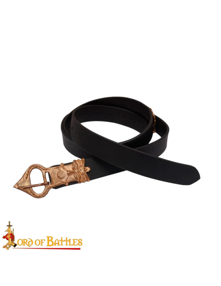 Cinturón medieval Sajón hebilla Rey...