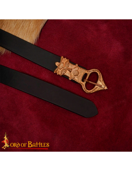 Cinturón medieval Sajón hebilla Rey...