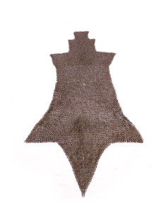 Schienenschutz aus Netzgewebe mit genieteten Ringen (8 mm).