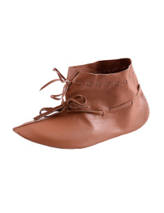 Zapatos vikingos estilo Hedeby, cierre de lazos