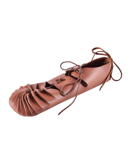 Sandalias romanas cuero marrón, con... Sandalias romanas cuero marrón, con...