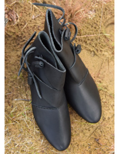 Vikingse middeleeuwse vroege Jorvik schoenen, zwart 2