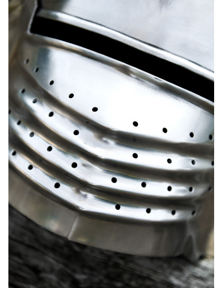 Middelalderlig hovedstykke med visir,...