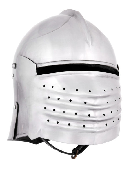 Celada medieval con visera, año 1490