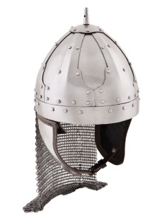Spangenhelm helm met oorbeschermers en Aventail