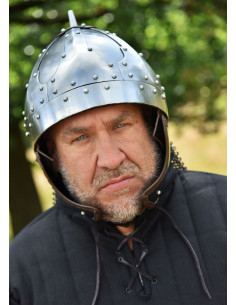 Casco Spangenhelmet con guarda-orejas y Aventail 2