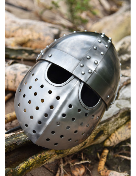 Crusader Spangenhelm helm met vizier
