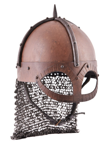 Casco Vikingo Gjermundbu con cota de malla, Battle-Ready