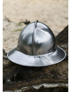 Middeleeuwse gevechtshelm Kettle-achtig, 2 mm staal 2