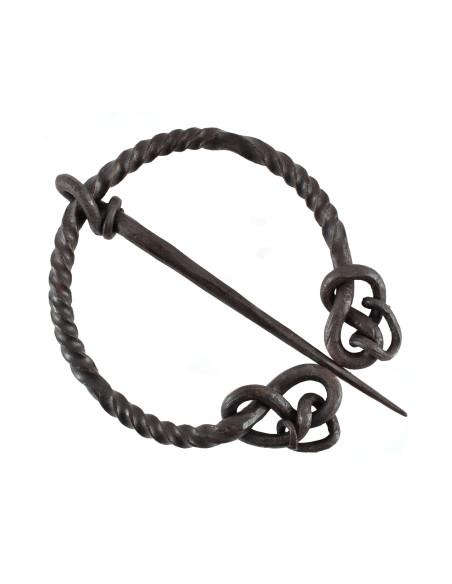 Bronze retorvet fibula med slangetale