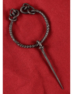 Bronze retorvet fibula med slangetale 2