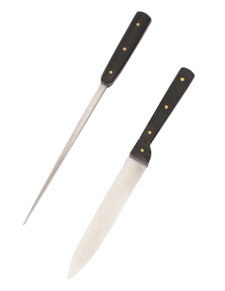 Cuchillo de mesa medieval con punzón,...