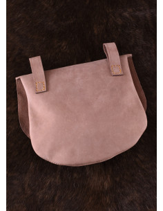 Bolso de piel con trabillas para cinturón, forma curva 2