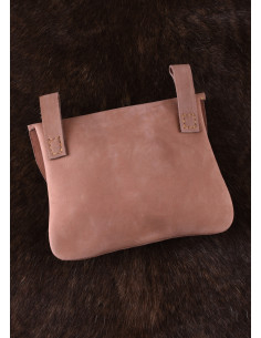 Bolso de piel con trabillas para cinturón, forma cuadrada 2