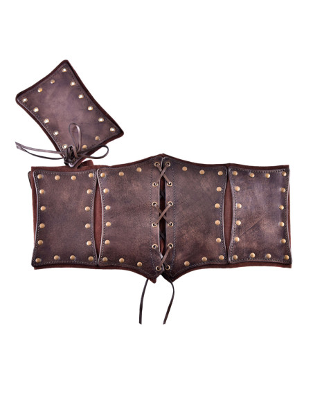 Leder-Bustier mit Innenlage aus...