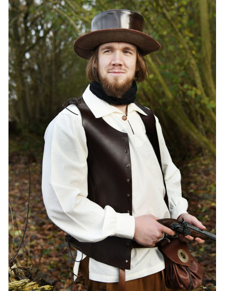Mittelalterlicher Lederschirm mit... Mittelalterlicher Lederschirm mit...