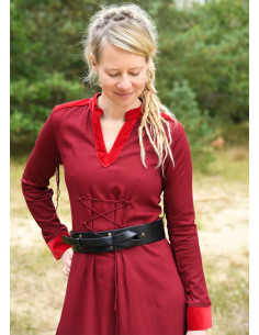 Mittelalterlicher Leder-Gürtel zum Binden, schwarz