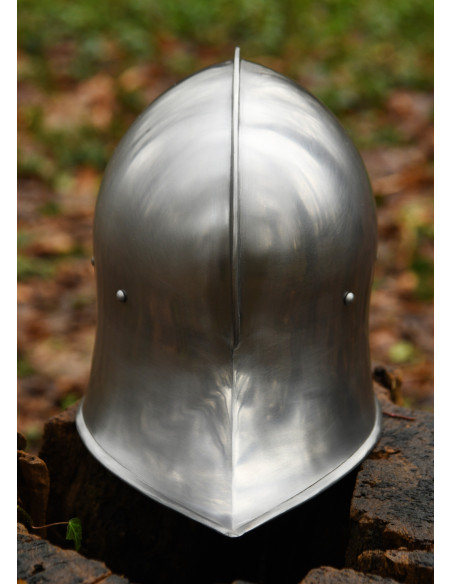 Middeleeuwse helm type Sallet, 1,6 mm...