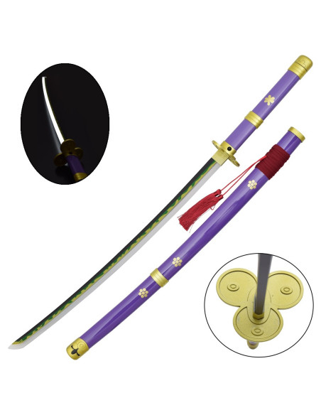 Violette Enma-Katana von Zoro, Bambus...