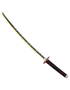 Katana Tanjirou Kamado fuego de Demon Slayer en Bambú con... 2