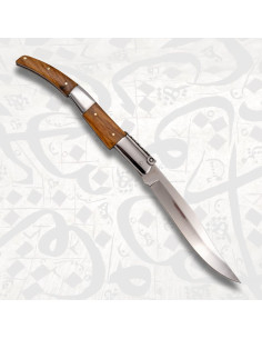 Navaja árabe de carraca serie Seda Ámbar, mango olivo 2