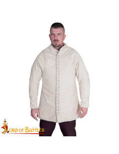 Middeleeuws gewatteerd gambeson type 6 met knoop vooraan,...
