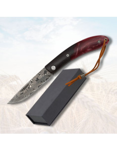 Albainox veldmes, damastafwerking (16,80 cm)