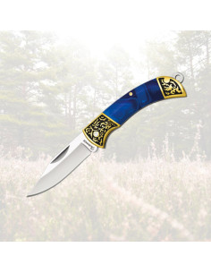 Navaja de campo Albainox, modelo acrílico azul (11,30 cm.)