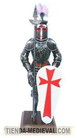 Armadura Templaria miniatura 42 cm 252x450 - Armaduras medievales en miniatura