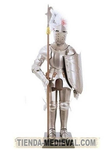 Armadura medieval miniatura 54 cms. - Las hombreras medievales de las armaduras funcionales