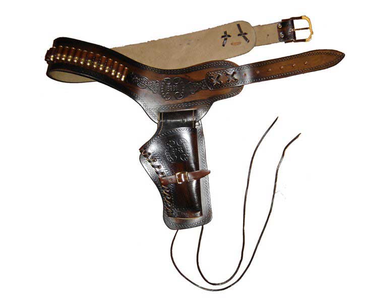 canana marron - Cinturoni: cartucciera e fondina per Revolver