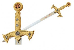 Espada de los Templarios en Oro 300x204 - Las Cruzadas y los Templarios